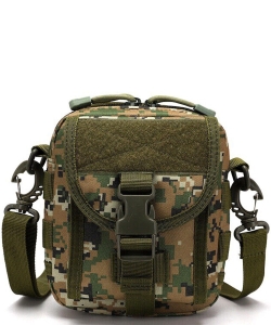 Tactical Multipurpose Crossbody Belt Attach Bag FFTR17801 CAMO GREEN